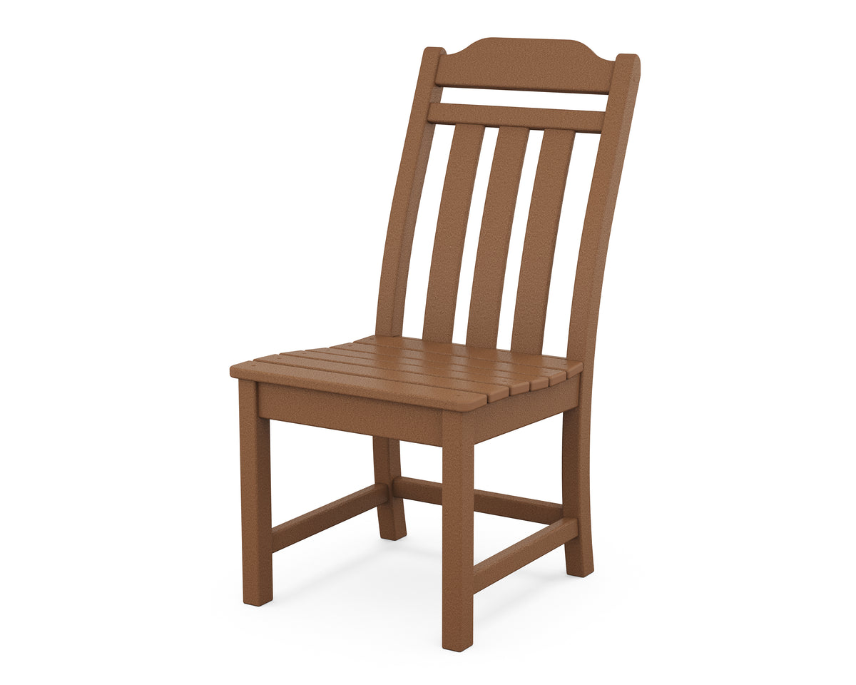 POLYWOOD Cottage Dining Side Chair in Teak