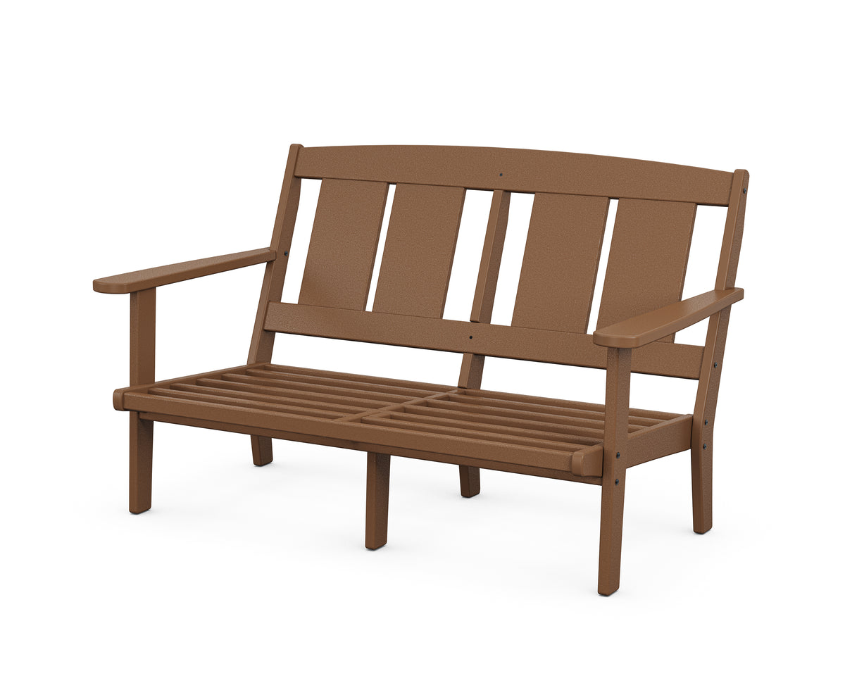 POLYWOOD Mission Deep Seating Loveseat Frame in Teak