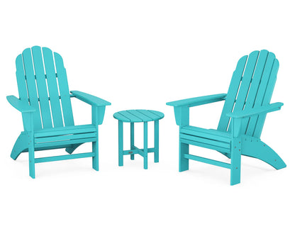 POLYWOOD Vineyard 3-Piece Curveback Adirondack Set