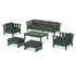POLYWOOD Acadia 6-Piece Lounge Sofa Set in Green / Ash Charcoal