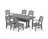 POLYWOOD Savannah 7-Piece Dining Set with Trestle Legs in Slate Grey