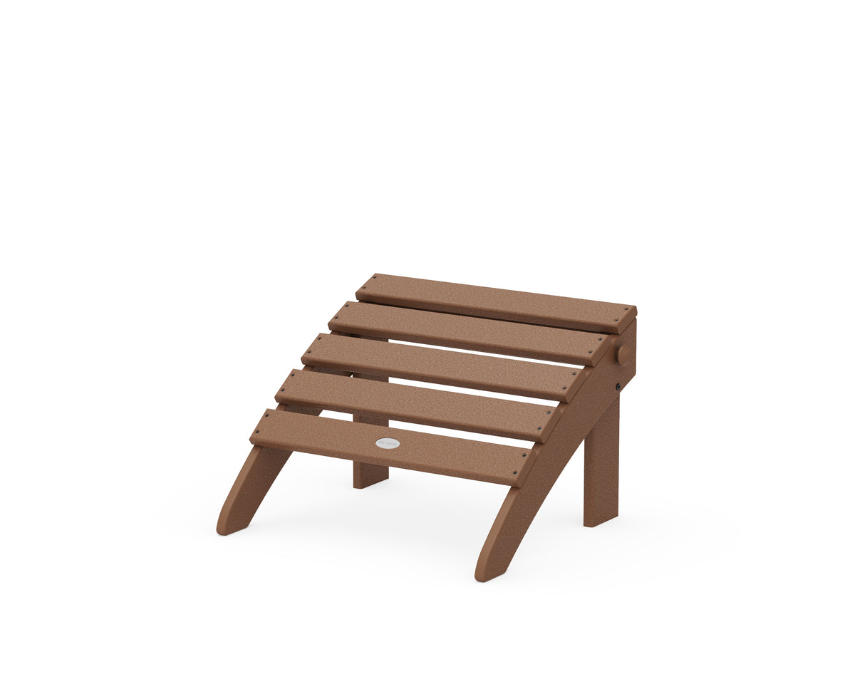 POLYWOOD Classic Adirondack Folding Ottoman in Teak