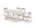 POLYWOOD EDGE Sling 6-Piece Dining Set with Bench in Sand / Birch
