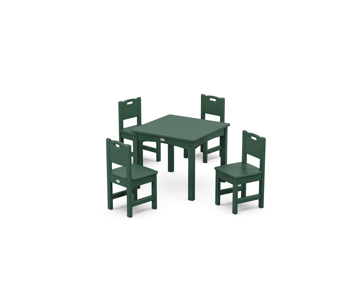 POLYWOOD Toddler 5-Piece Dining Set in Green