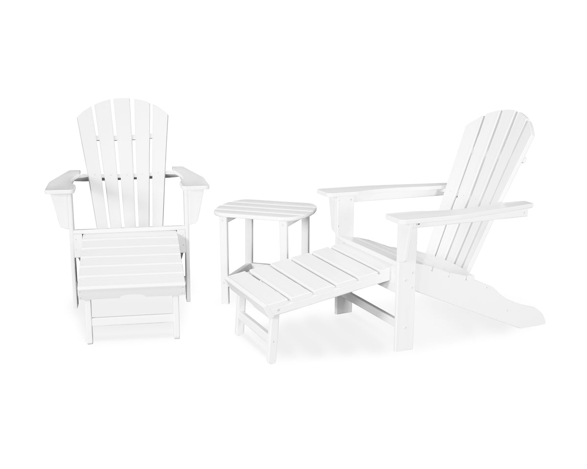 POLYWOOD Palm Coast Ultimate Adirondack 3-Piece Set in White