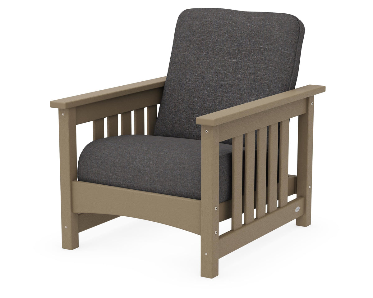 POLYWOOD Club Mission Chair in Vintage Sahara / Ash Charcoal