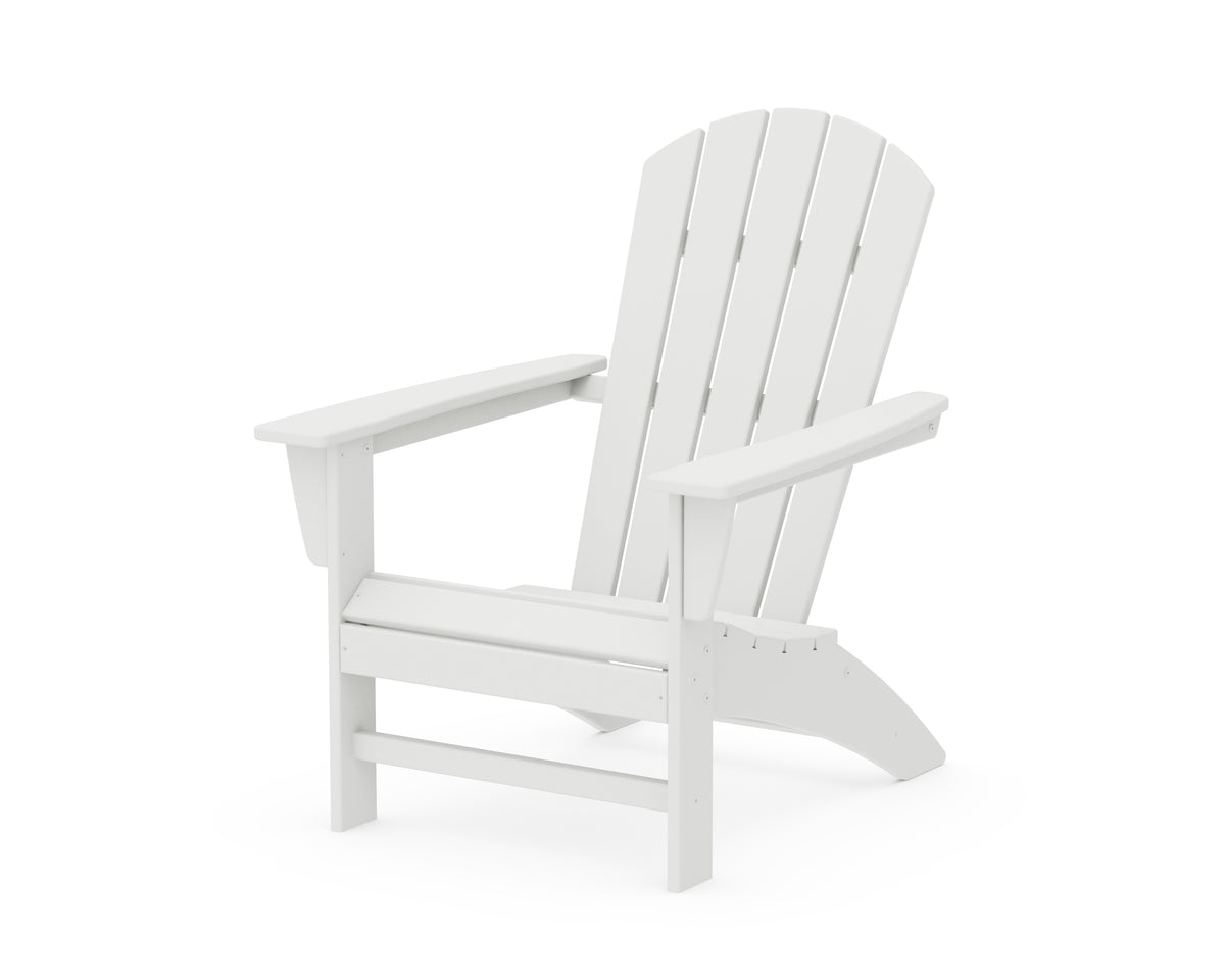 POLYWOOD Nautical Adirondack Chair in White