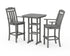 POLYWOOD Cottage 3-Piece Bar Set in Slate Grey