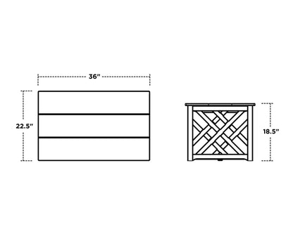 POLYWOOD Wovendale Coffee Table dimensions