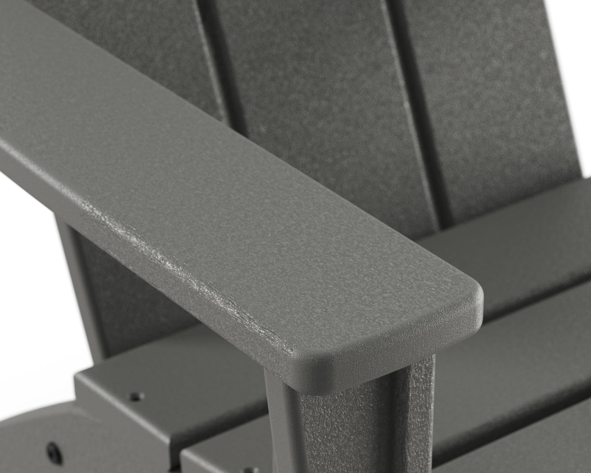 Second alternate view of the POLYWOOD Kids Vineyard Adirondack Chair in Slate Grey