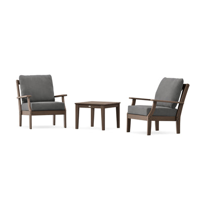 POLYWOOD Braxton 3-Piece Deep Seating Set in Kona
