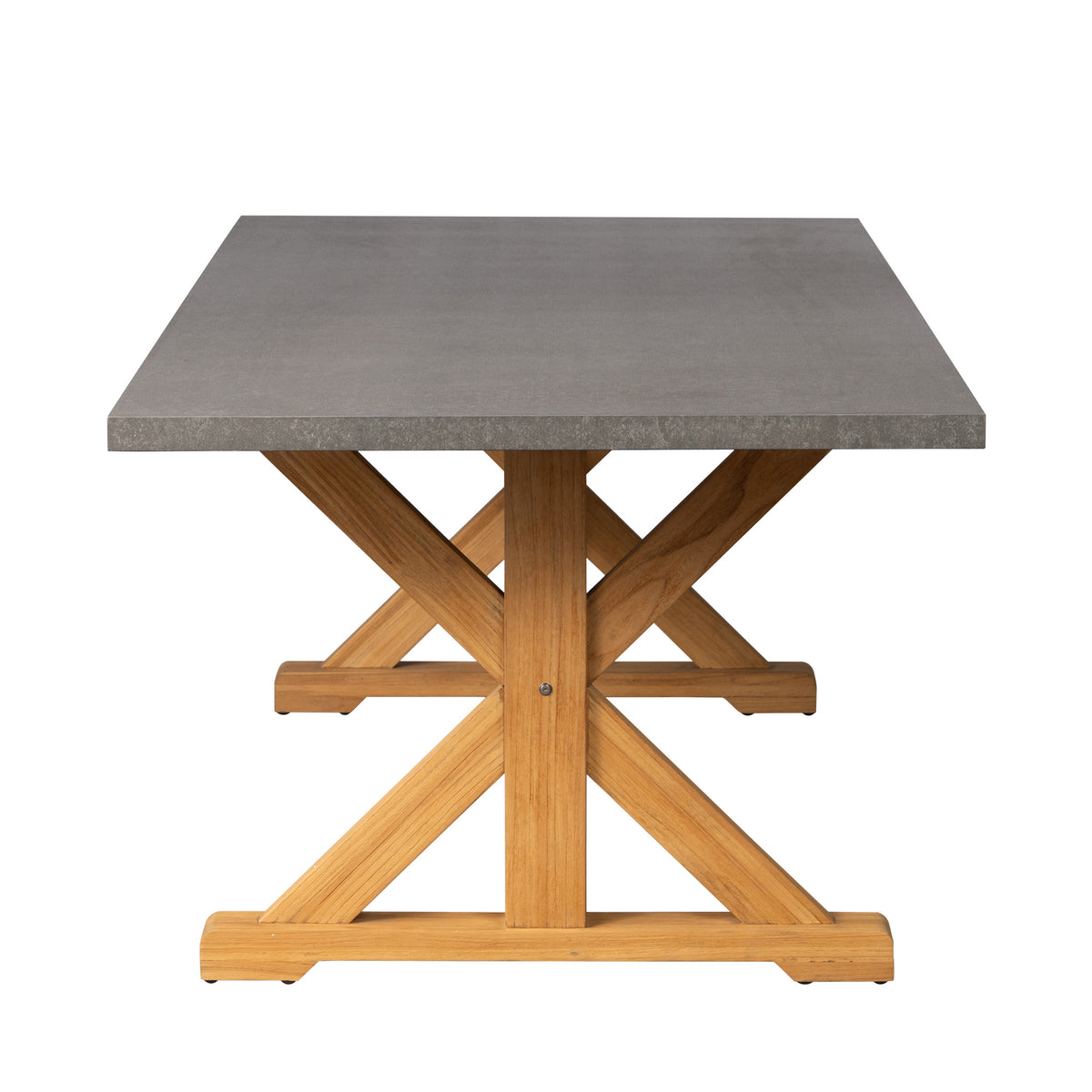 Lloyd Flanders Teak 94" Ceramic Top Teak Dining Table, lifestyle photo 3