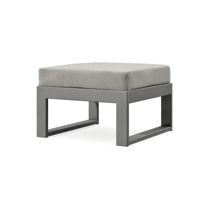 POLYWOOD Modular Ottoman - Modern in Slate Grey / Weathered Tweed