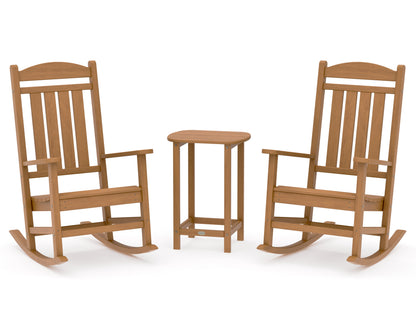 POLYWOOD Presidential Rocker 3-Piece Set in Natural
