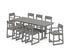 POLYWOOD EDGE 9-Piece Farmhouse Counter Set with Trestle Legs in Slate Grey
