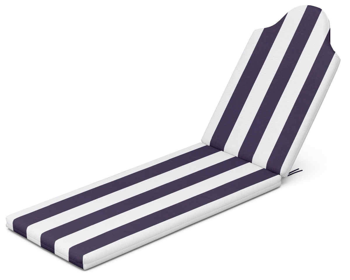 POLYWOOD Chaise Cushion in Cabana Stripe Navy