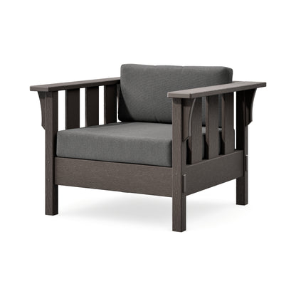 POLYWOOD Acadia Deep Seating Chair in Vintage Coffee / Ash Charcoal