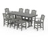 POLYWOOD Savannah 9-Piece Counter Set with Trestle Legs in Slate Grey