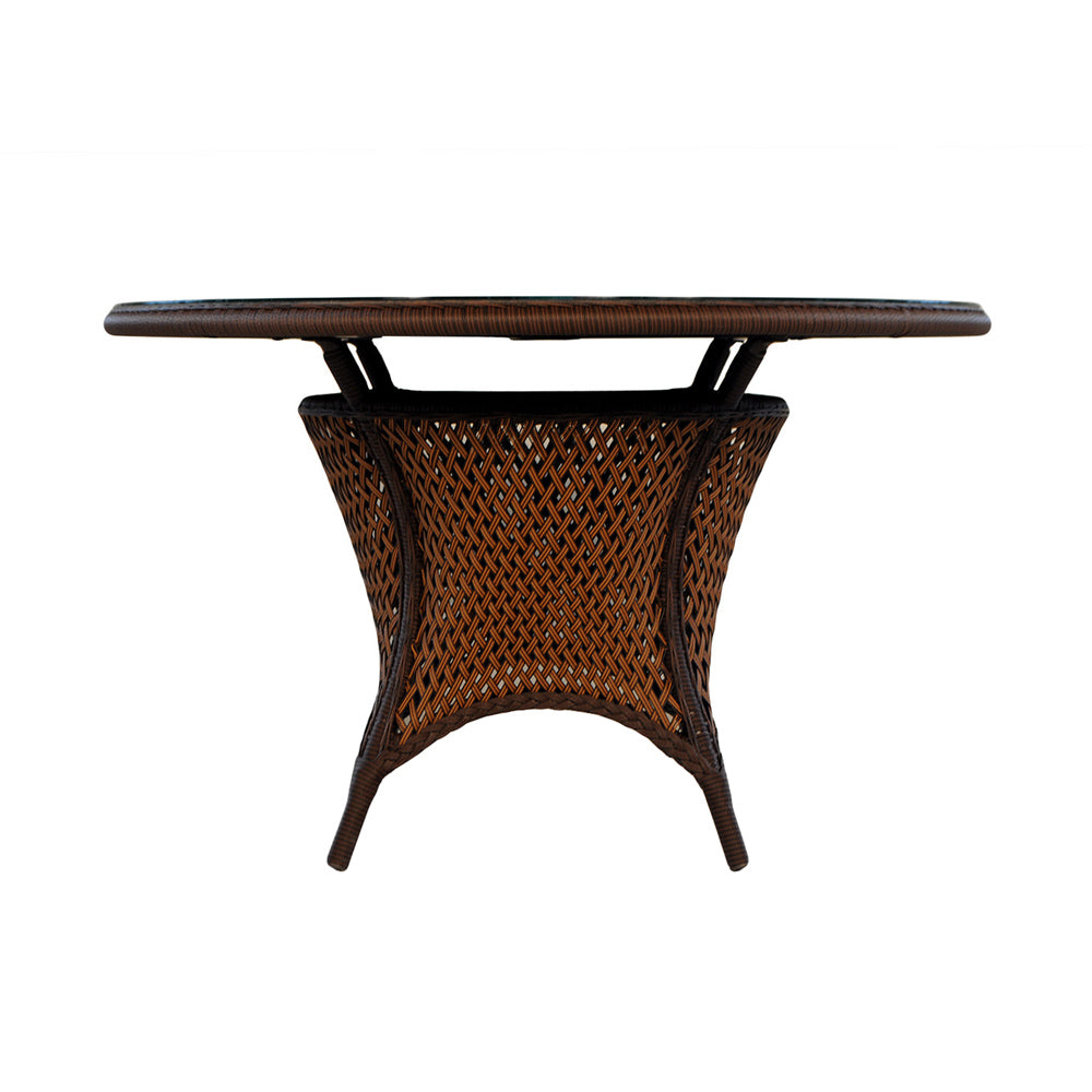 Lloyd Flanders Grand Traverse 48" Round Umbrella Dining Table, lifestyle photo 2