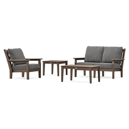POLYWOOD Chippendale 4-Piece Deep Seating Set in Kona