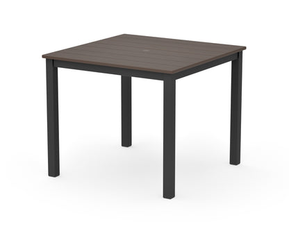 POLYWOOD Main Street 36" x 36" Dining Table in Black / Kona