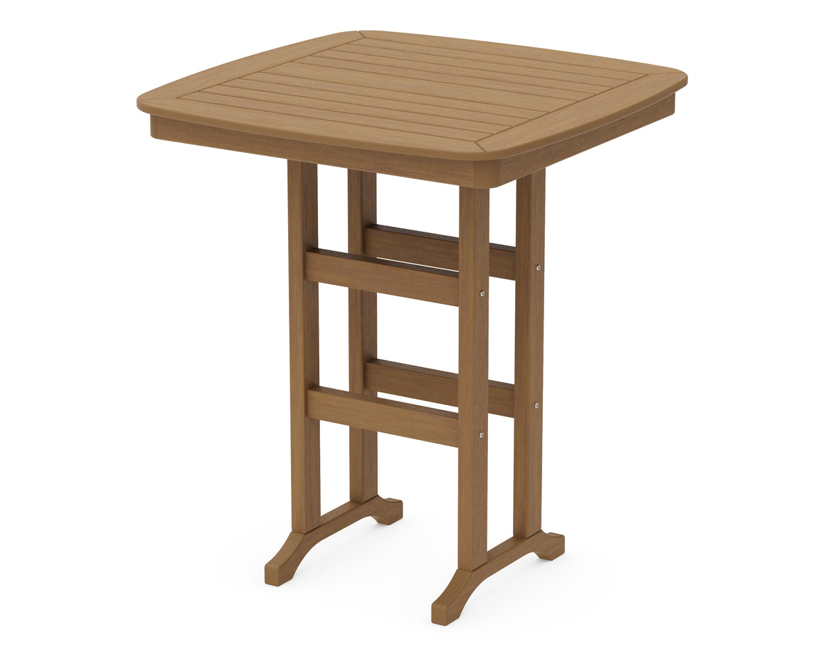 POLYWOOD Nautical 37" Bar Table in Natural