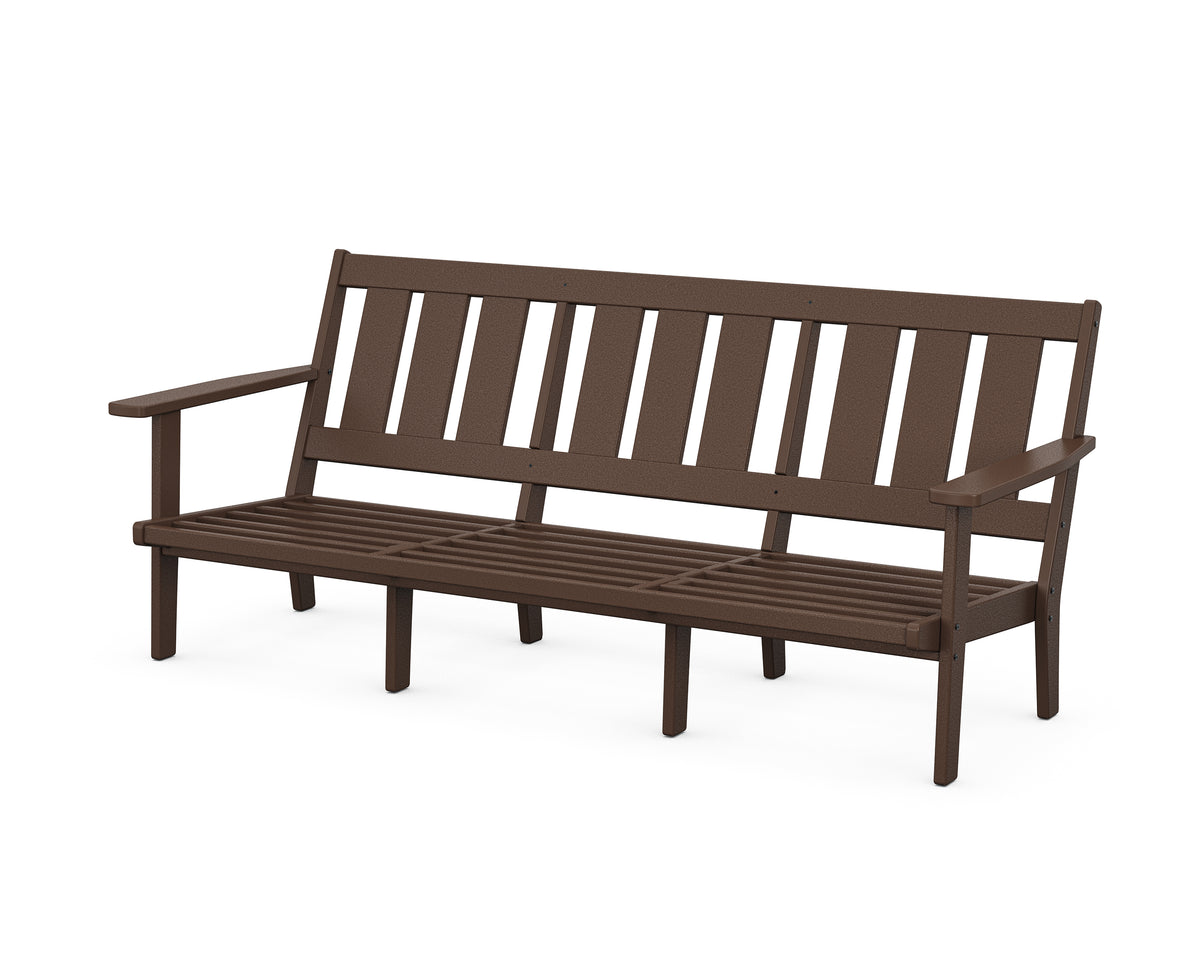 POLYWOOD Oxford Deep Seating Sofa Frame in Mahogany