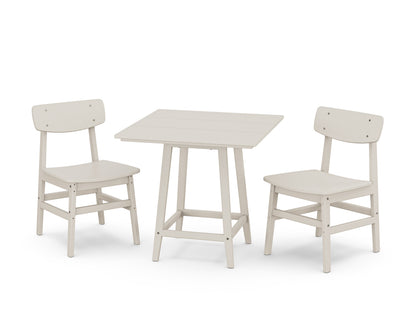 POLYWOOD Modern Studio Urban Chair 3-Piece Bistro Dining Set in Sand
