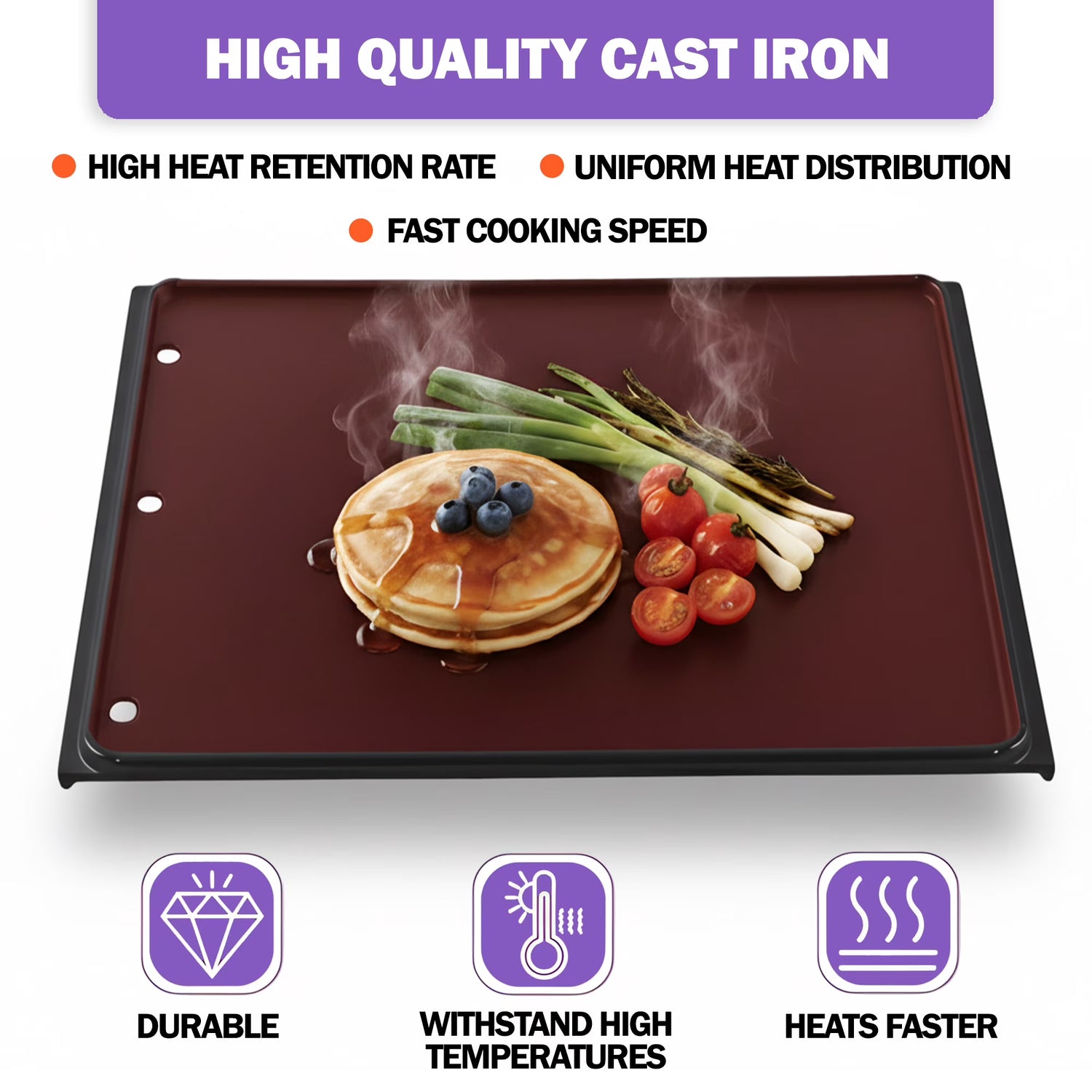 Napoleon Enameled Cast Iron Reversible Griddle for Prestige &amp; Prestige PRO 500 Grills - 56041