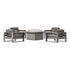 POLYWOOD PW Designer Series Latitude 5-Piece Lounge Fire Table Set in Driftwood / Ash Charcoal