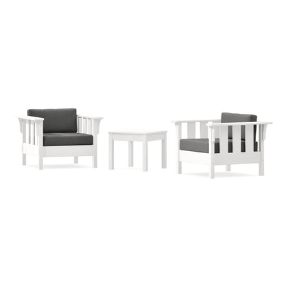 POLYWOOD Acadia 3-Piece Deep Seating Set in Vintage White