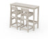 POLYWOOD Modern Studio Plaza Lowback Bar Chair 3-Piece Balcony Set in Sand