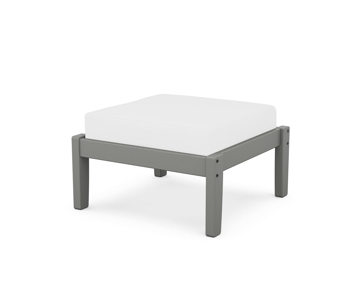 POLYWOOD Deep Seating Ottoman in Slate Grey / Natural