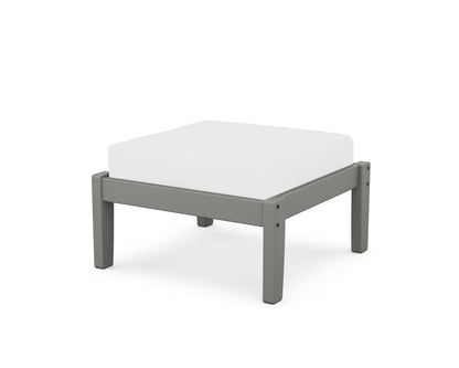 POLYWOOD Deep Seating Ottoman in Slate Grey / Natural