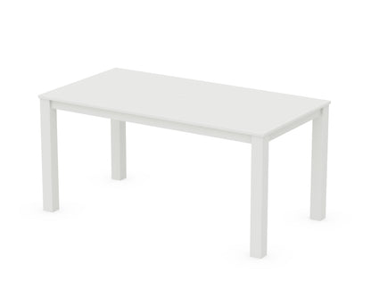 POLYWOOD Studio Parsons 34" X 64" Dining Table in Vintage White