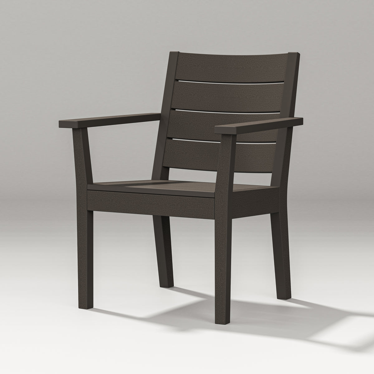 POLYWOOD Latitude Dining Arm Chair in Vintage Coffee
