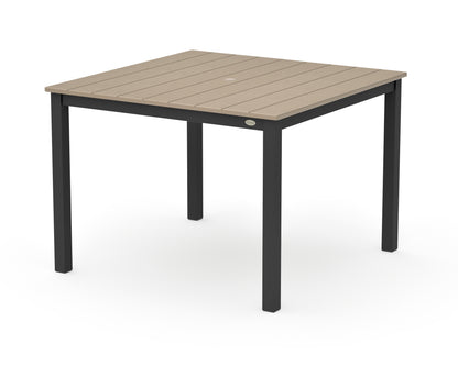 POLYWOOD Main Street 42 x 42 Dining Table in Black / Vintage Sahara