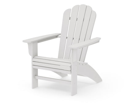 POLYWOOD Cottage Curveback Adirondack Chair in Vintage White