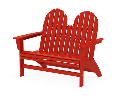 POLYWOOD Vineyard 48" Adirondack Bench in Sunset Red