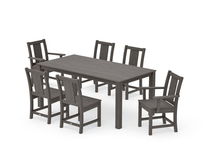 POLYWOOD Prairie 7-Piece Parsons Dining Set in Driftwood