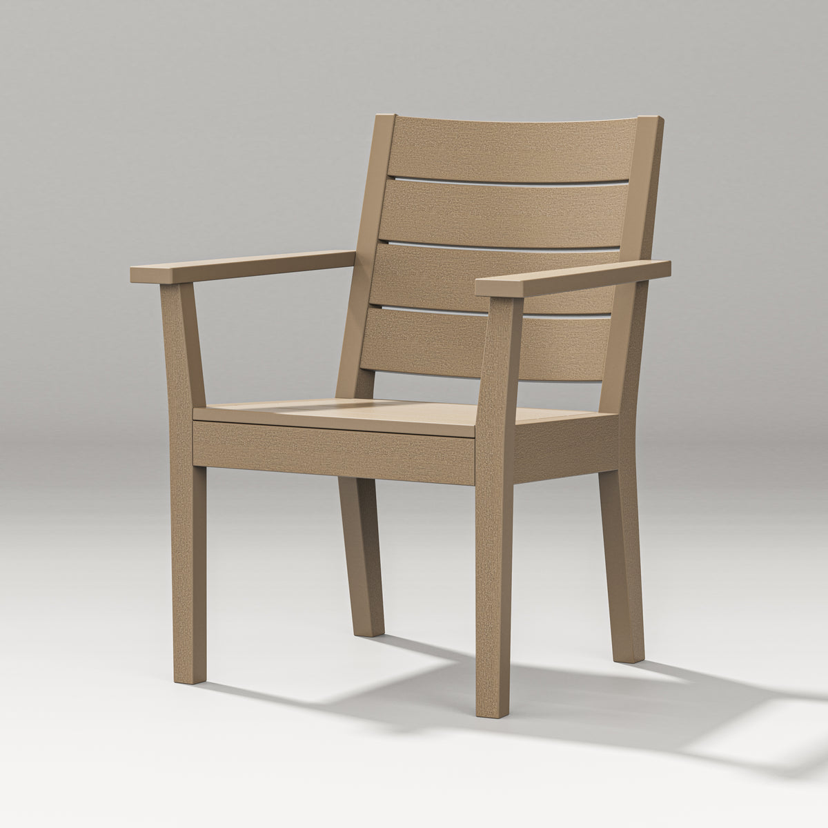 POLYWOOD Latitude Dining Arm Chair in Vintage Sahara