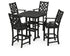 POLYWOOD Country Living Wovendale 5-Piece Bar Set in Black