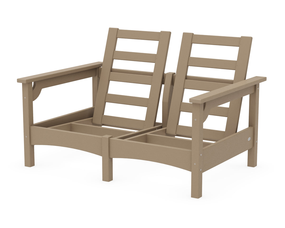 POLYWOOD Club Loveseat Frame in Vintage Sahara