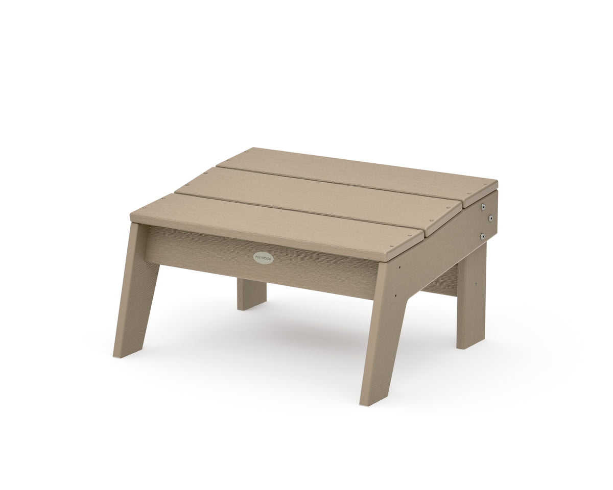 POLYWOOD Modern Studio Oversized Ottoman in Vintage Sahara