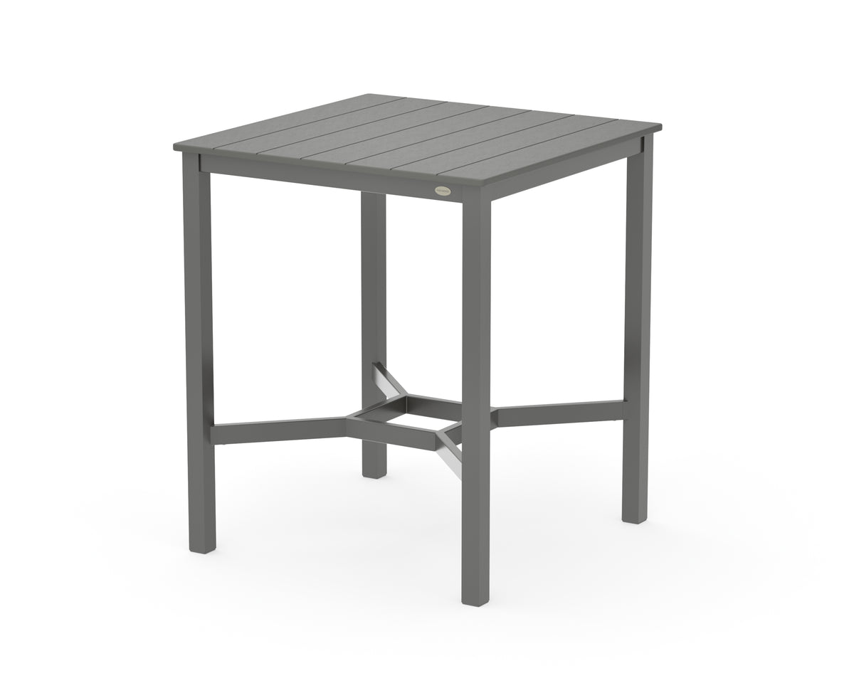 POLYWOOD Main Street 36 x 36 Bar Table in Charcoal / Slate Grey