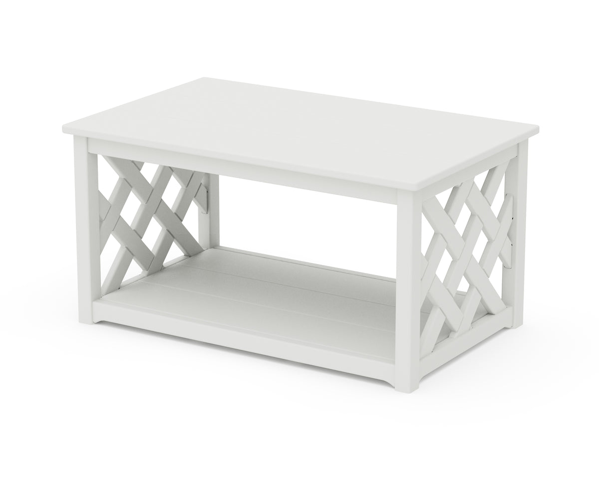 POLYWOOD Wovendale Coffee Table in White