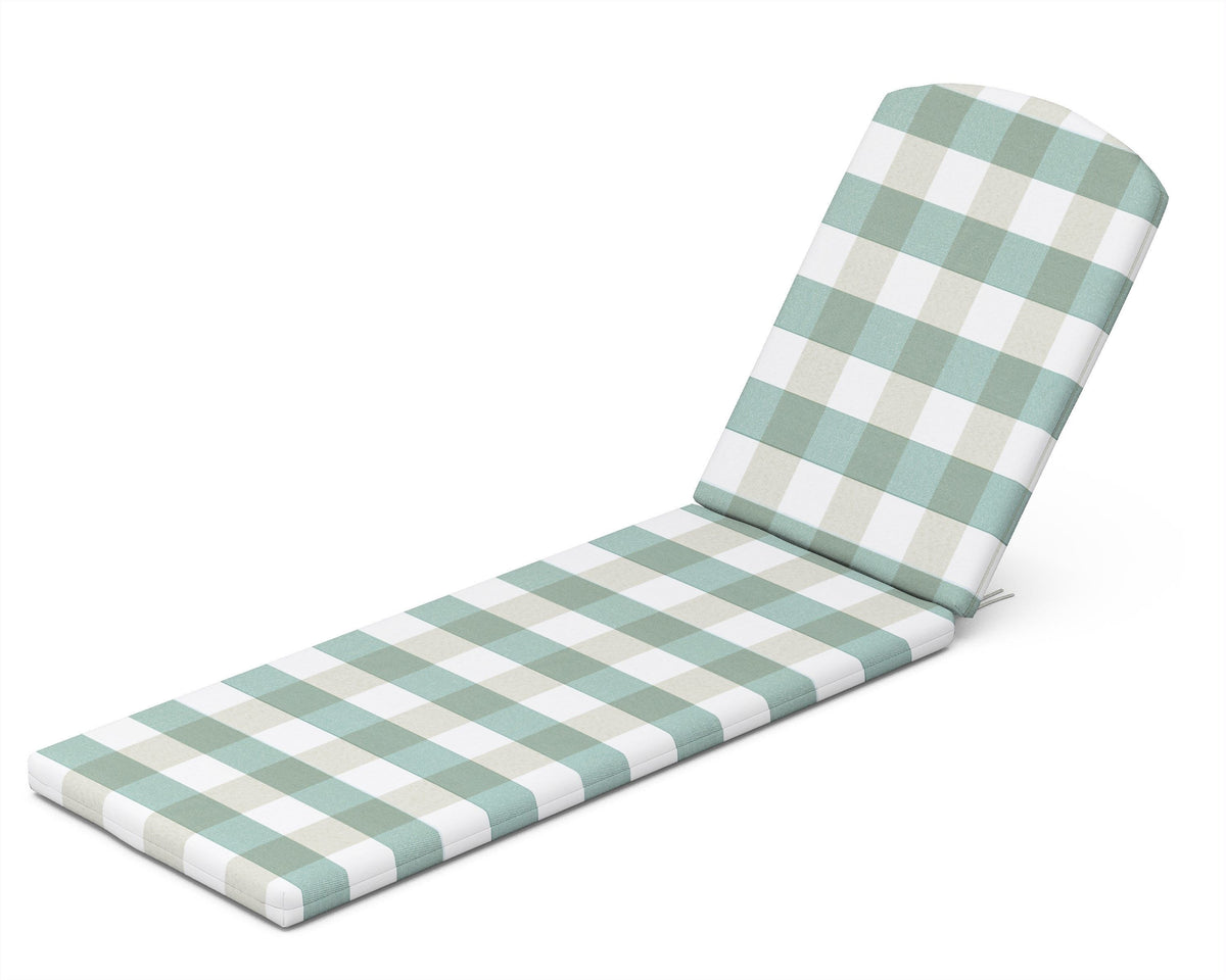 POLYWOOD Chaise Cushion in Buffalo Plaid Glacier Spa