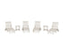 POLYWOOD Vineyard 6-Piece Chaise with Wheels Set in Sand