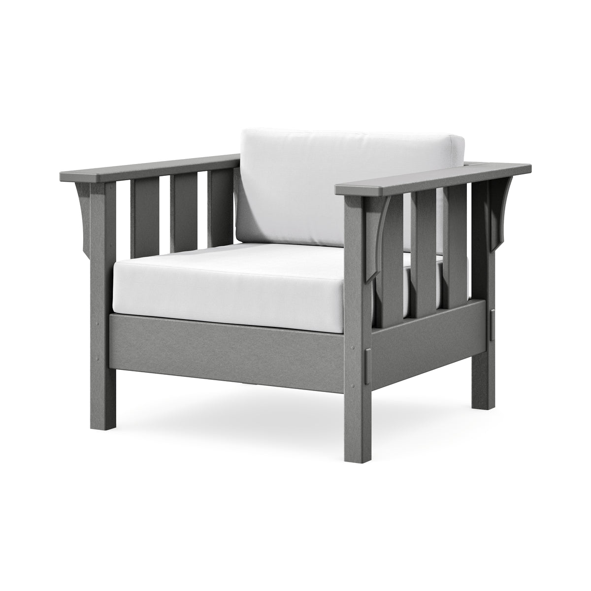 POLYWOOD Acadia Deep Seating Chair in Slate Grey / Natural