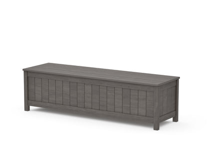 POLYWOOD Vineyard 60" Storage Bench in Driftwood
